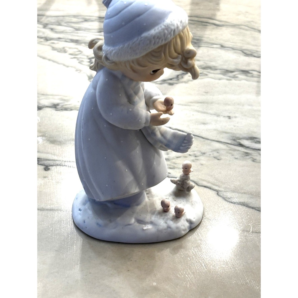 Precious Moments Winter Song 1984 Four Seasons Series 12092 collect holiday bird
